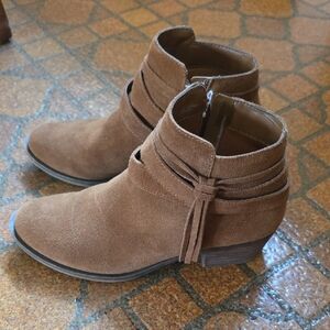 Kensie Tan Suede Ankle Booties